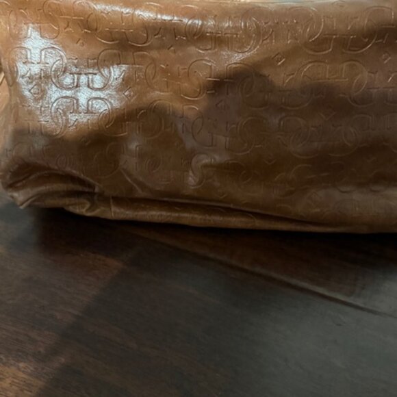 Vtg Guess Shoulder Bag Brown/Tan Y2K Purse Hobo 2000’s - Picture 5 of 5